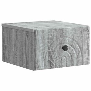 vidaXL Wall-Mounted Bedside Cabinet Grey Sonoma 33 x 34.5 x 20 cm