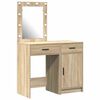 vidaXL Dressing Table 2 pcs Brown 50 x 41 x 135 cm Engineered Wood