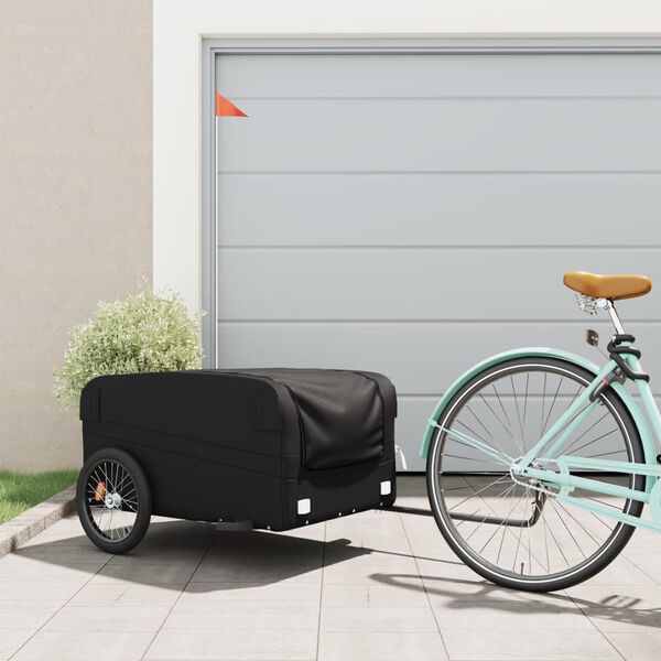 vidaXL Bike Trailer Black 45 kg Iron