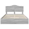 vidaXL Storage Bed Grey Sonoma 160 x 200 cm Engineered Wood
