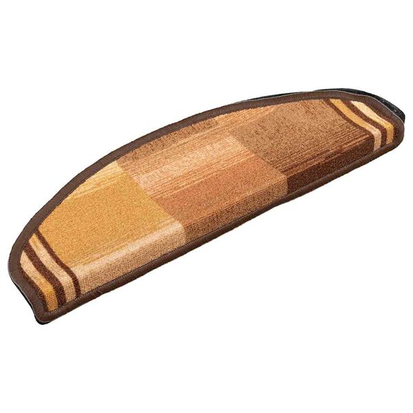 vidaXL Stair Mats Self-adhesive 10 pcs 65x21x4 cm Brown