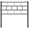 vidaXL Metal Headboard Black 75 cm