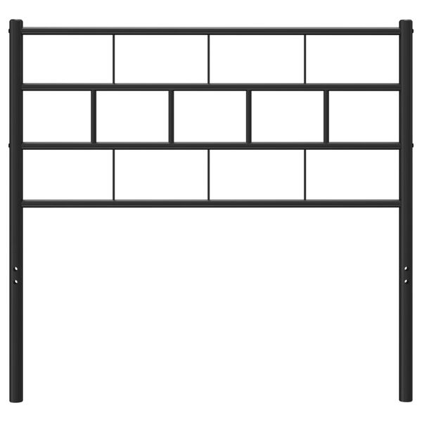 vidaXL Metal Headboard Black 75 cm