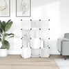 vidaXL Storage Cube Organiser with 12 Cubes and Doors Transparent PP