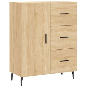 vidaXL Sideboard Sonoma Oak 69.5x34x90 cm Engineered Wood