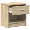 vidaXL Bedside Cabinets 2 pcs with Drawer Sonoma Oak 39x28x41 cm
