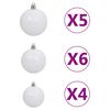vidaXL Artificial Pre-lit Christmas Tree with Ball Set Green 180 cm PVC
