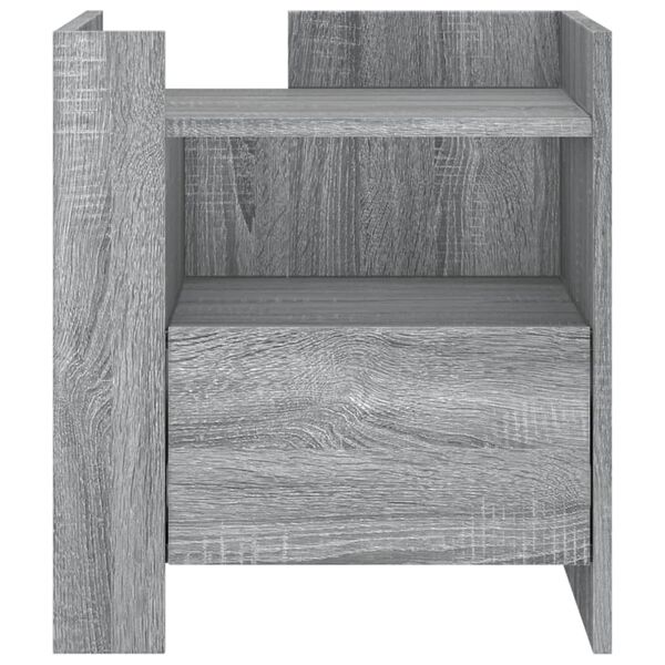 vidaXL Bedside Cabinet Grey Sonoma 45x50x50 cm Engineered Wood