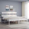 vidaXL Senior Bed without Mattress White Super King Size Solid Wood