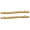 vidaXL Wall Shelves 2 pcs 90x15x4 cm Solid Wood Teak