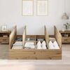 vidaXL Bed Frame with Storage Artisan oak 150 x 200 cm Engineered wood