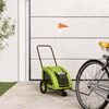 vidaXL Pet Bike Trailer Green Oxford Fabric and Iron
