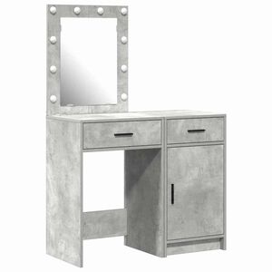 vidaXL Dressing Table 2 pcs Grey 50 x 41 x 135 cm Engineered Wood