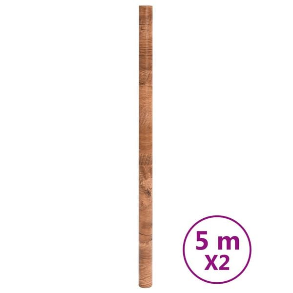 vidaXL Furniture Stickers Self-Adhesive Wooden Look 90x500 cm PVC