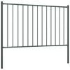 vidaXL Fence Panel with Posts Powder-coated Steel 1.7x1.25 m Anthracite