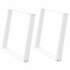 vidaXL Dining Table Legs U-Shaped 2 pcs White 100x(72-73) cm Steel