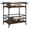 vidaXL Kitchen Trolley Smoked Oak 82x40x78.5 cm Engineered Wood