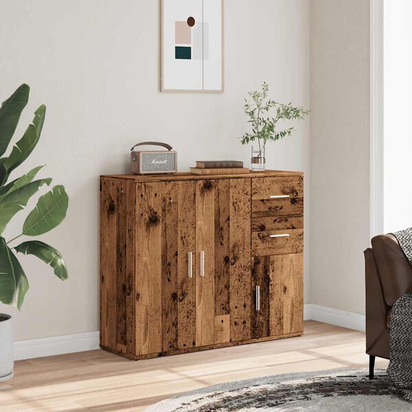 vidaXL Sideboard Old Wood 91x29.5x75 cm Engineered Wood