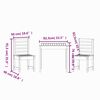 vidaXL 3 Piece Garden Bistro Set Grey Solid Wood Pine