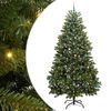 vidaXL Artificial Hinged Christmas Tree Green 270 cm PVC and Steel