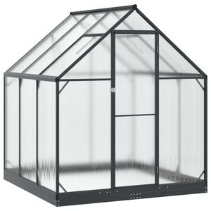vidaXL Garden Greenhouse with Door Anthracite 183.5 x 183.5 x 207 cm