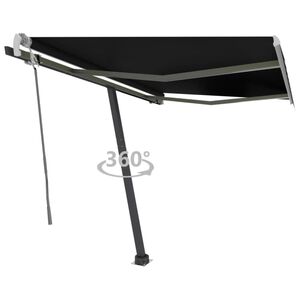 vidaXL Freestanding Manual Retractable Awning 300x250 cm Anthracite