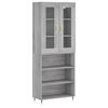 vidaXL Highboard Grey Sonoma 69.5x34x180 cm Engineered Wood
