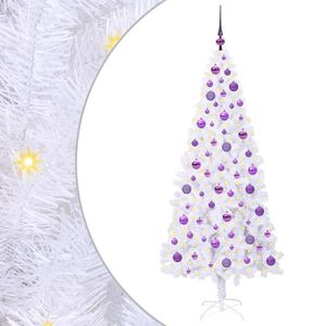 vidaXL Artificial Christmas Tree with Stand White 180 cm PVC and Steel