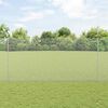 vidaXL Fence with Post Silver 1.5 x 50 m Steel