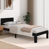 vidaXL Bed Frame without Mattress Black 75x190cm Small Single