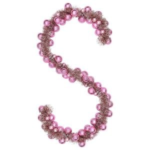 vidaXL Christmas Ball Garland Pink 186 cm Polystyrene