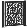 vidaXL Garden Gate Black 100x100 cm Steel Trace Design