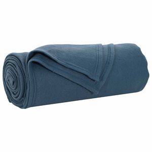 vidaXL Throw Blanket Navy Blue 240 x 220 cm 0.74 kg Fleece