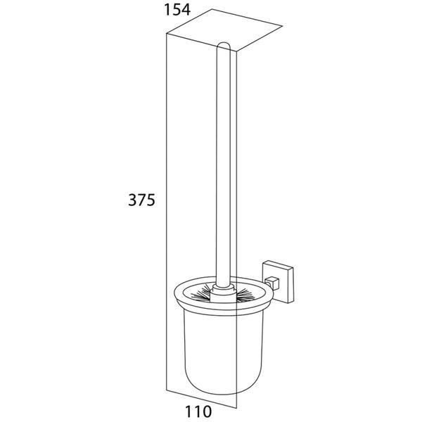 Tiger Toilet Brush and Holder Melbourne Chrome 274930346
