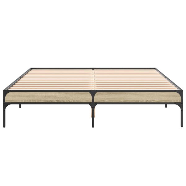 vidaXL Bed Frame without Mattress Sonoma Oak 160x200 cm