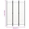 vidaXL 3-Panel Room Divider White 120x180 cm
