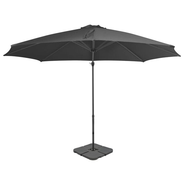 vidaXL Garden Parasol with Portable Base Anthracite