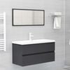 vidaXL 2 Piece Bathroom Furniture Set Grey Engineered Wood