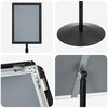 vidaXL Pedestal Poster Stand Manual Black A3 Aluminum and PVC