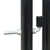 vidaXL Black Single Door Fence Gate 100x175 cm