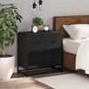vidaXL Bedside Cabinet Black 60x31x60 cm Engineered Wood and Metal