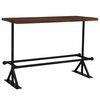 vidaXL Bar Table Solid Reclaimed Wood Dark Brown 150x70x107 cm