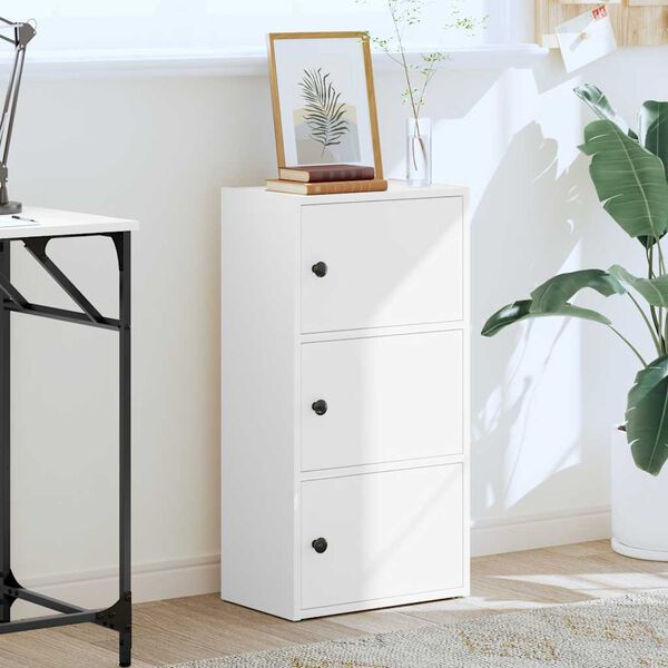 vidaXL Bookcase White 40x24x77 cm Engineered Wood