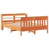 vidaXL Bed Frame without Mattress Wax Brown 140x190 cm Solid Wood Pine