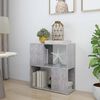 vidaXL Book Cabinet Concrete Grey 60x24x63 cm Engineered Wood