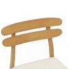 vidaXL Dining Chair 2 pcs Natural and Light Solid Rubber Wood