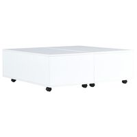vidaXL Coffee Table High Gloss White 100x100x35 cm