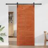 vidaXL Barn Door Wax Brown 90 x 2.5 x 208 cm Solid Pine Wood