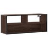 vidaXL TV Cabinet Brown Oak 100x31x39.5 cm Engineered Wood and Metal
