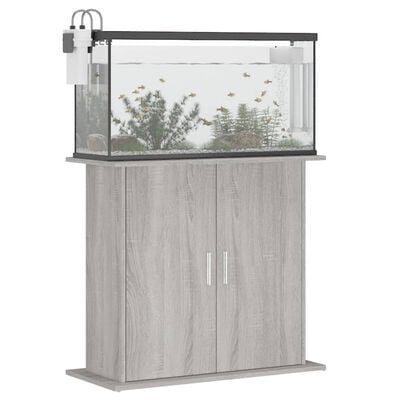 vidaXL Aquarium Stand Grey Sonoma 81x36x73 cm Engineered Wood